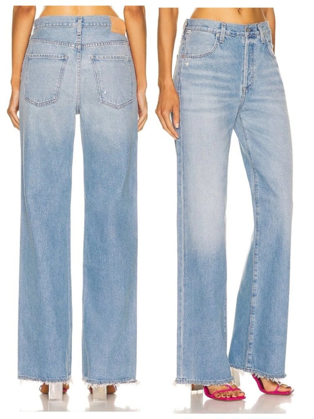 NWOT $248 CITIZENS OF HUMANITY ANNINA TROUSER STYLE JEANS IN LT. BLUE WASH W27 - Picture 2 of 12